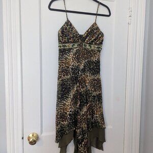Silk animal print dress (size 2)